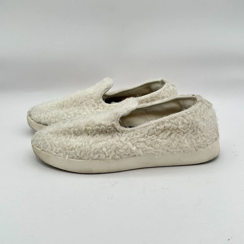 Allbirds Smallbirds Shoes Girls Y1 Ivory Lounger Merino Wool‎ Fluff Teddy Boucle